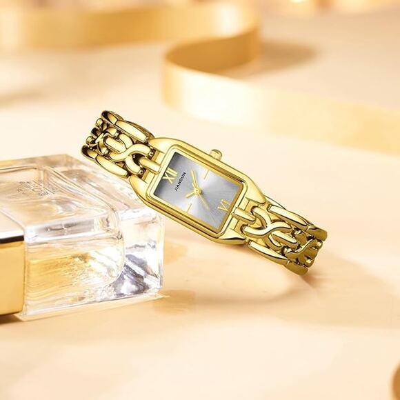 Vintage Petite Rectangular Women Bracelet Watch Adjustable Strap Lady Watch - Picture 4 of 5